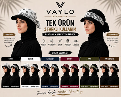 VAYLO® Bandana Şapka | Tek Ürün, 2 Farklı Kullanım