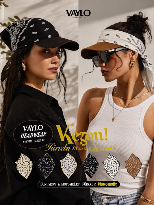 VAYLO® Bandana Şapka | Tek Ürün, 2 Farklı Kullanım